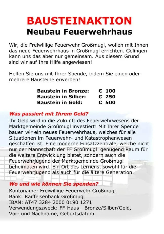Foto der Freiwilligen Feuerwehr Großmugl