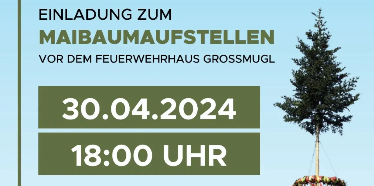 Einladung zum Maibaumaufstellen 2024
