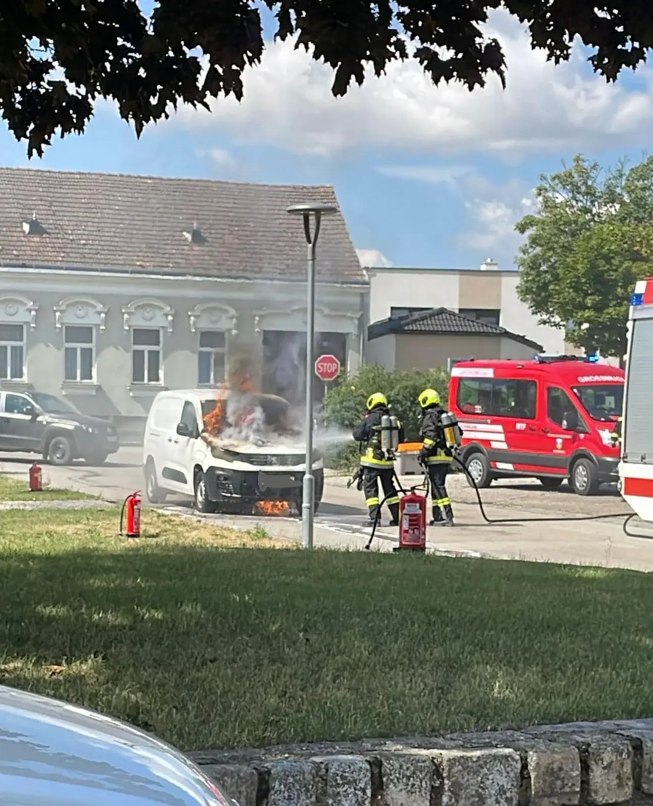 Fahrzeugbrand am Marienplatz