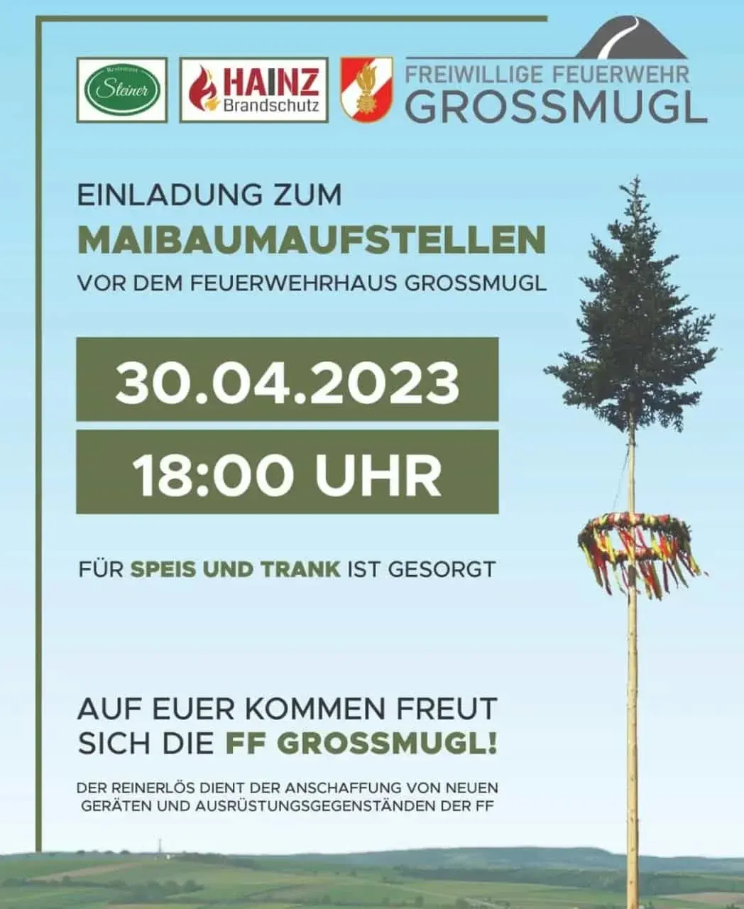 Einladung Maibaumaufstellen 2023