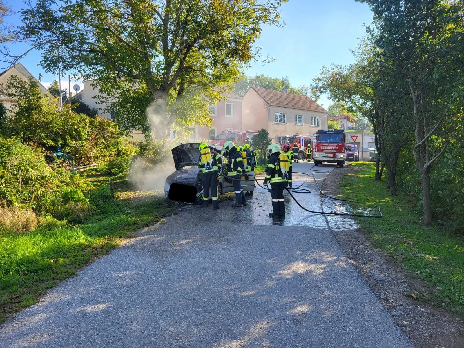 Fahrzeugbrand in Großmugl