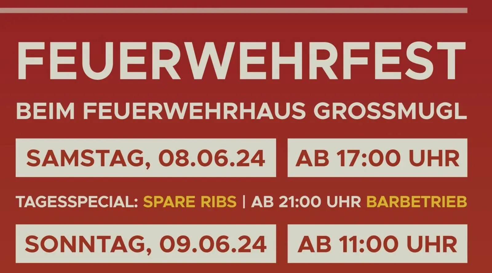 Einladung zum Feuerwehrfest 2024