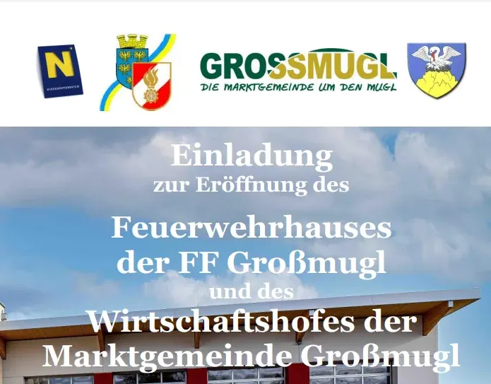 Einladung zur FF Haus Eröffnung